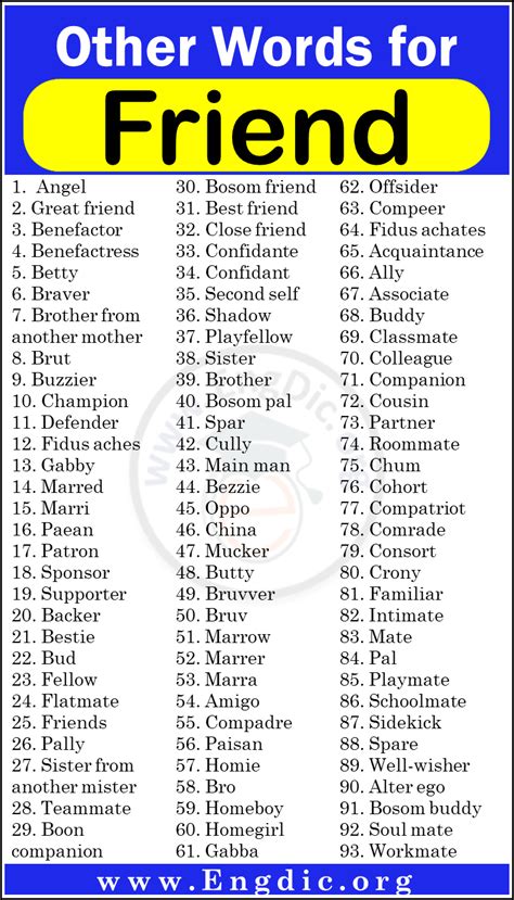 best friend alternative words|Friends .